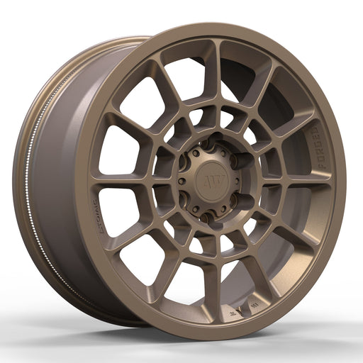 AW08 for Tesla Cybertruck 20x9 Inch +55 Offset Forged Wheels Satin Bronze
