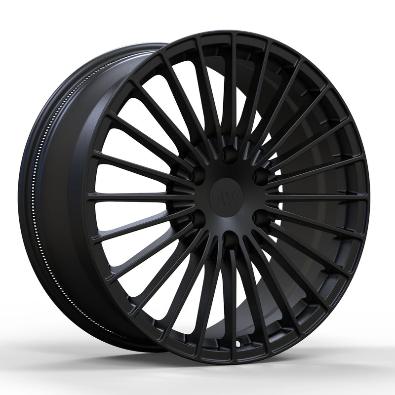AWX1 for Rivian R1T/R1S 20x8.5 Inch +48 Offset Forged Wheels Satin Black