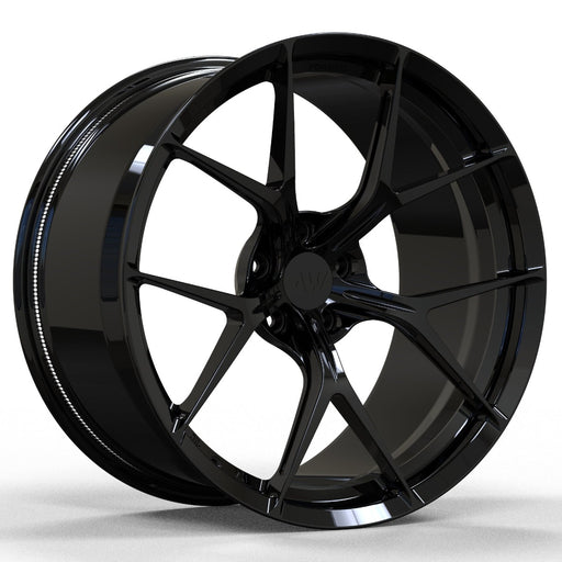 AWZZ for BMW M5/M8 21x9.5 Inch +22 Offset Forged Wheels Gloss Black