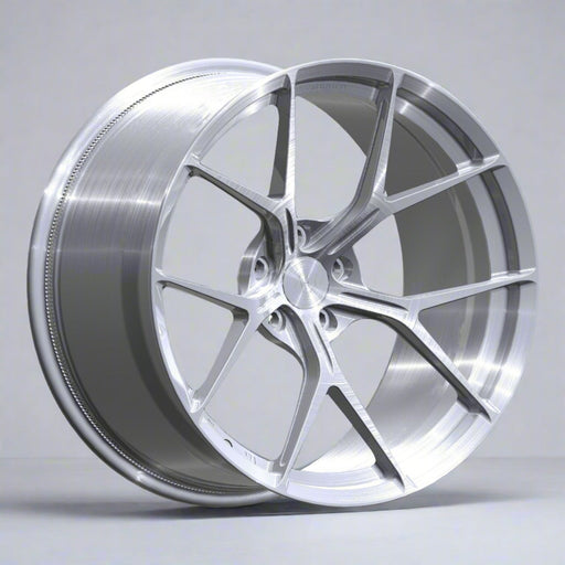 AWZZ for Porsche Taycan 20x9 Inch +42 Offset Forged Wheels Brushed Silver