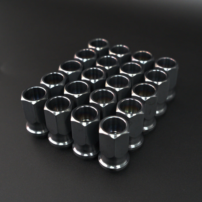 Titanium Open GR5 21mm Black Wheel Lug Nuts