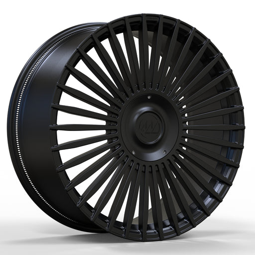 AWX2 for Tesla Cybertruck 22x9.5 Inch +45 Offset Forged Wheels Satin Black