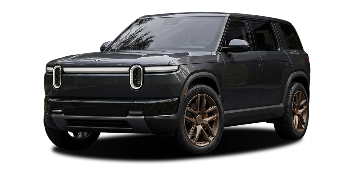 Rivian R2 with Atomic Wheels AW10 forged wheels in Satin Smoke Bronze