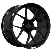 AWZZ Gloss Black forged wheel render