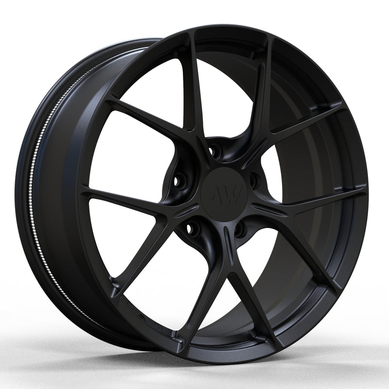 AWZZ for Rivian R1T/R1S 20x8.5 Inch +45 Offset Forged Wheels Satin Black