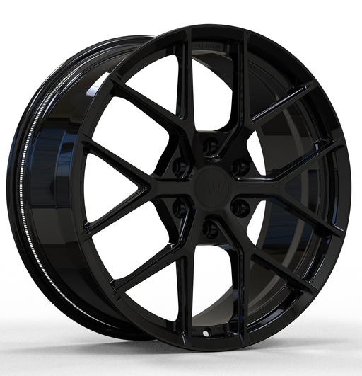 AW01 for Tesla Cybertruck 20x9 Inch +52 Offset Forged Wheels Gloss Black