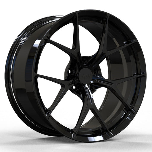 AWZZ for Tesla Model 3/Y 19x9.5 Inch +35 Offset Forged Wheels Gloss Black