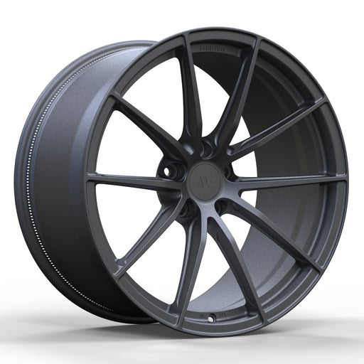 AWX for Tesla Model S/X 20x10.5 Inch +38 Offset Forged Wheels Satin Gunmetal