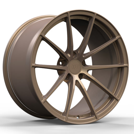 AWX for Subaru WRX STI 18x9.5 Inch +42 Offset Forged Wheels Satin Bronze