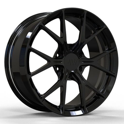 AWZZ for Tesla Cybertruck 20x9 Inch +52 Offset Forged Wheels Gloss Black