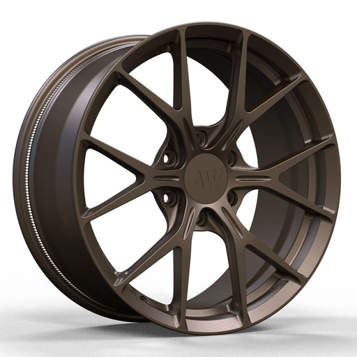 AWZZ for Tesla Cybertruck 20x9 Inch +52 Offset Forged Wheels Satin Bronze
