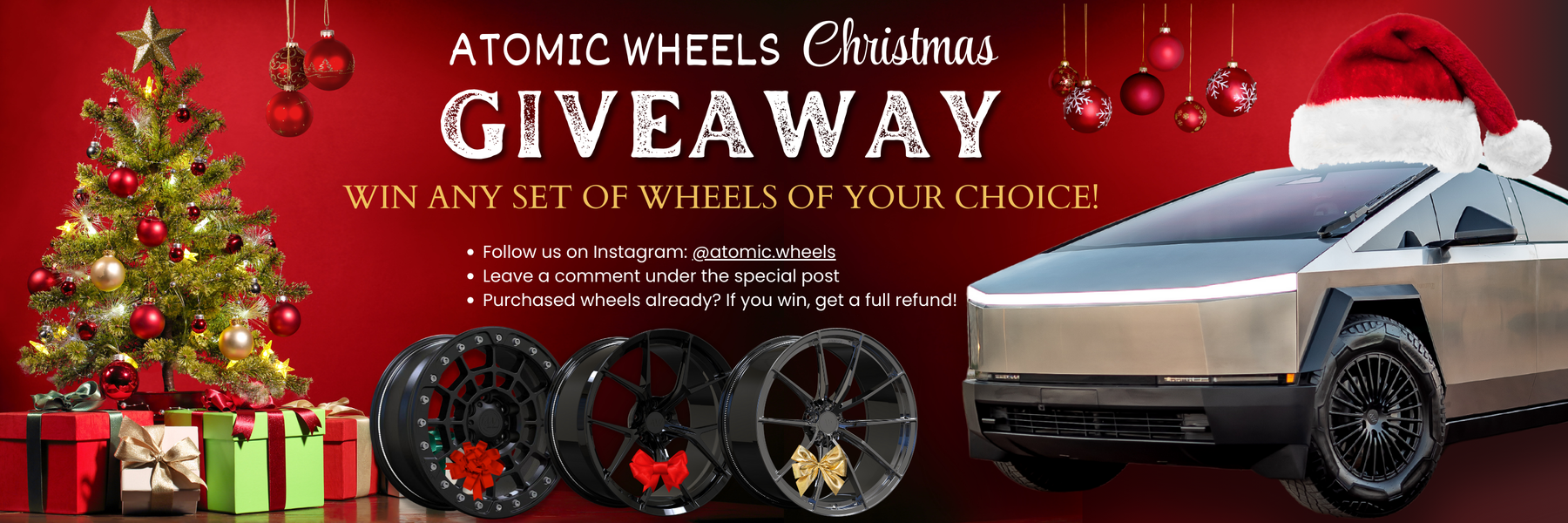 Atomic Wheels Christmas Wheel Giveaway!