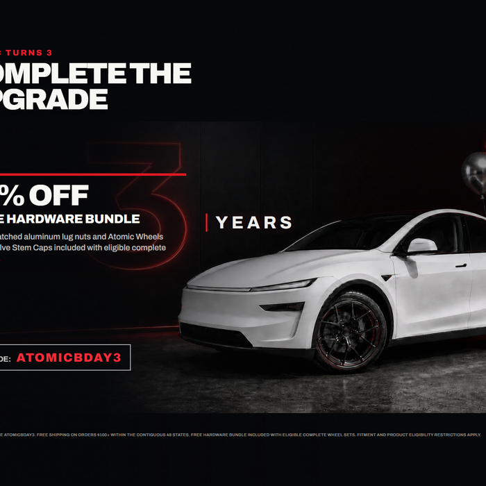 Atomic Wheels turns three — 15% off and a free hardware bundle with code ATOMICBDAY3