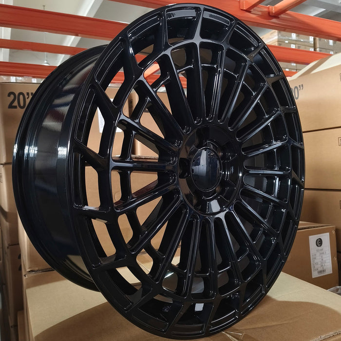 AW42 for Mercedes C/E/S-class 20x9.5 Inch +43 Offset Flow Form Wheels Gloss Black