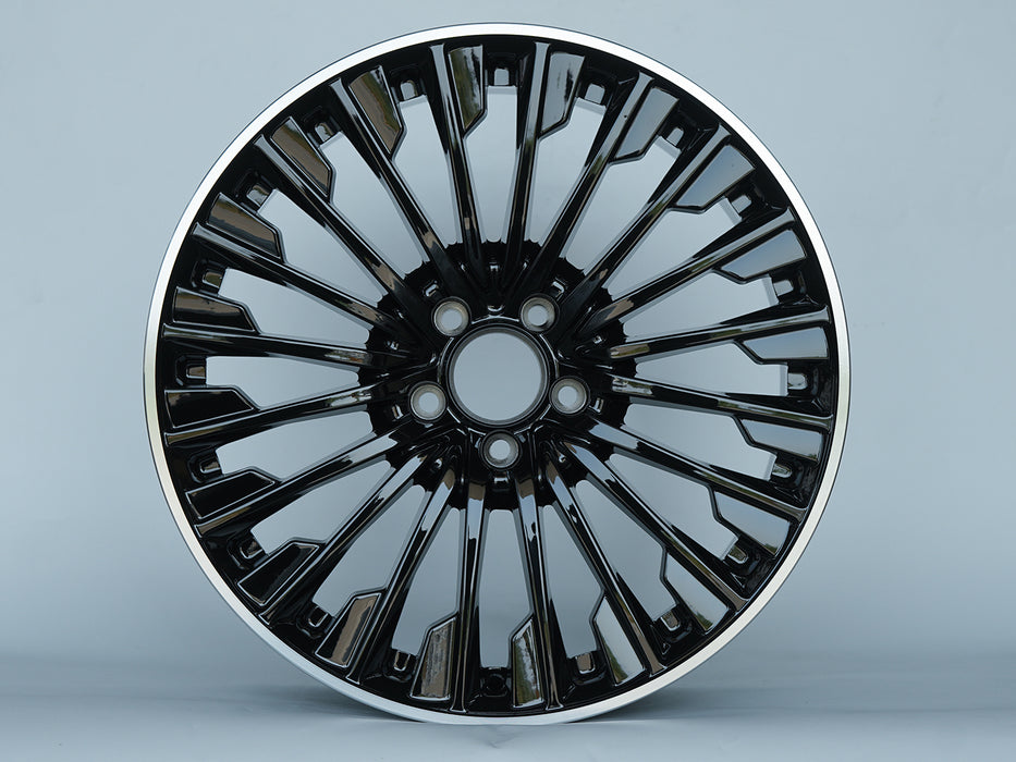 AW41 for Mercedes C-class/E-class 19x9.0 Inch +42 Offset Flow Form Wheels Gloss Black Machine Lip