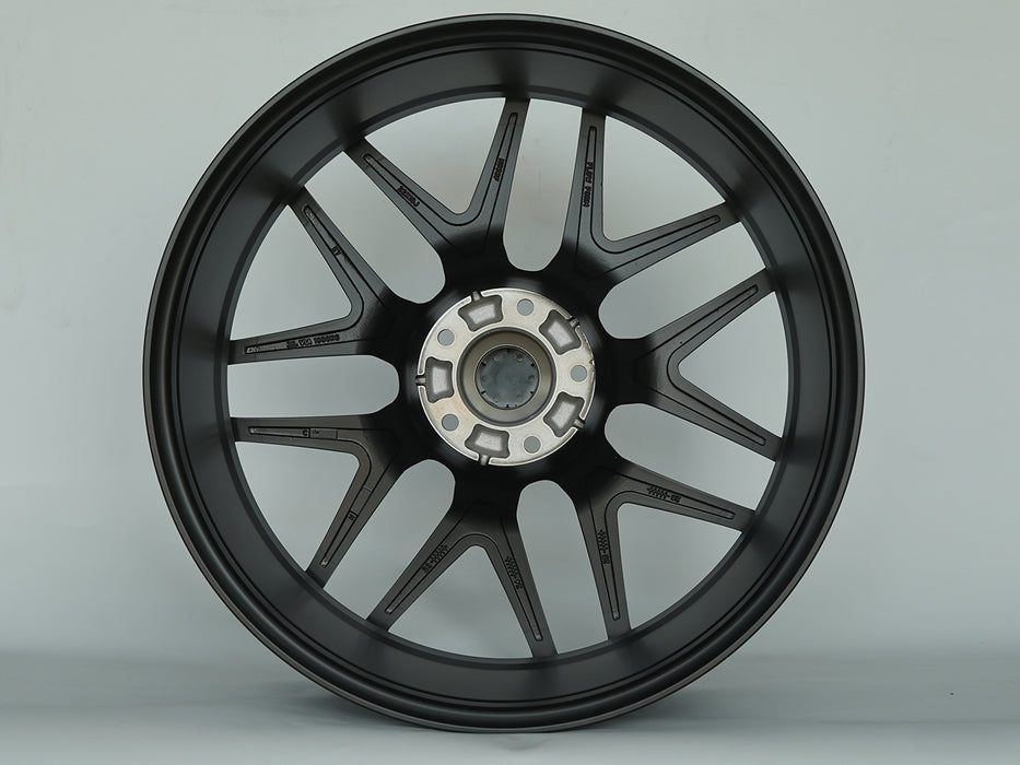 AW43 for Mercedes C/E/S-class 20x9.5 Inch +43 Offset Flow Form Wheels Satin Black Machine Lip