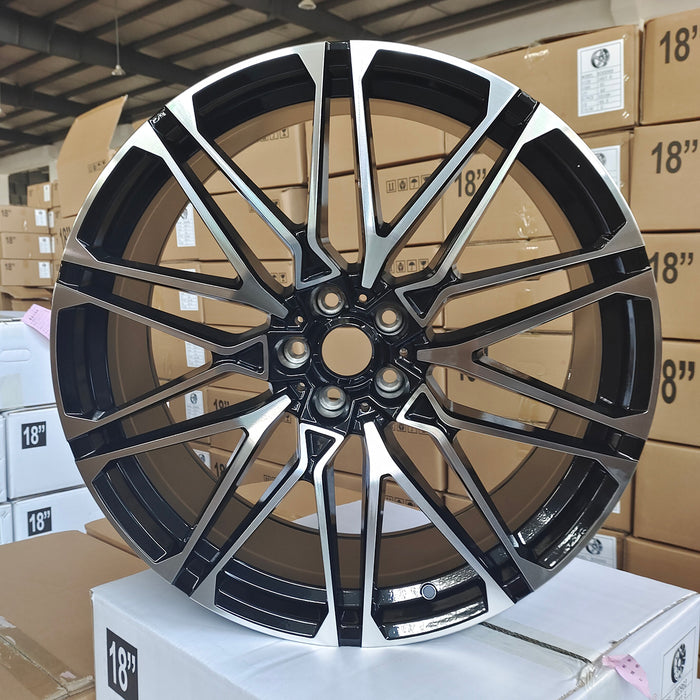 AW31 for BMW G20/G30 19x9.5 Inch +35 Offset Flow Form Wheels Gloss Black Machine Face