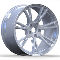 AW23 for Tesla Model 3/Y 19x9.5 Inch +45 Offset Flow Form Wheels Satin Silver