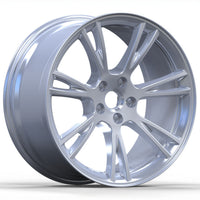 AW23 19" Flow Form Wheels for Tesla Model 3/Y Satin Silver (Set of 4)