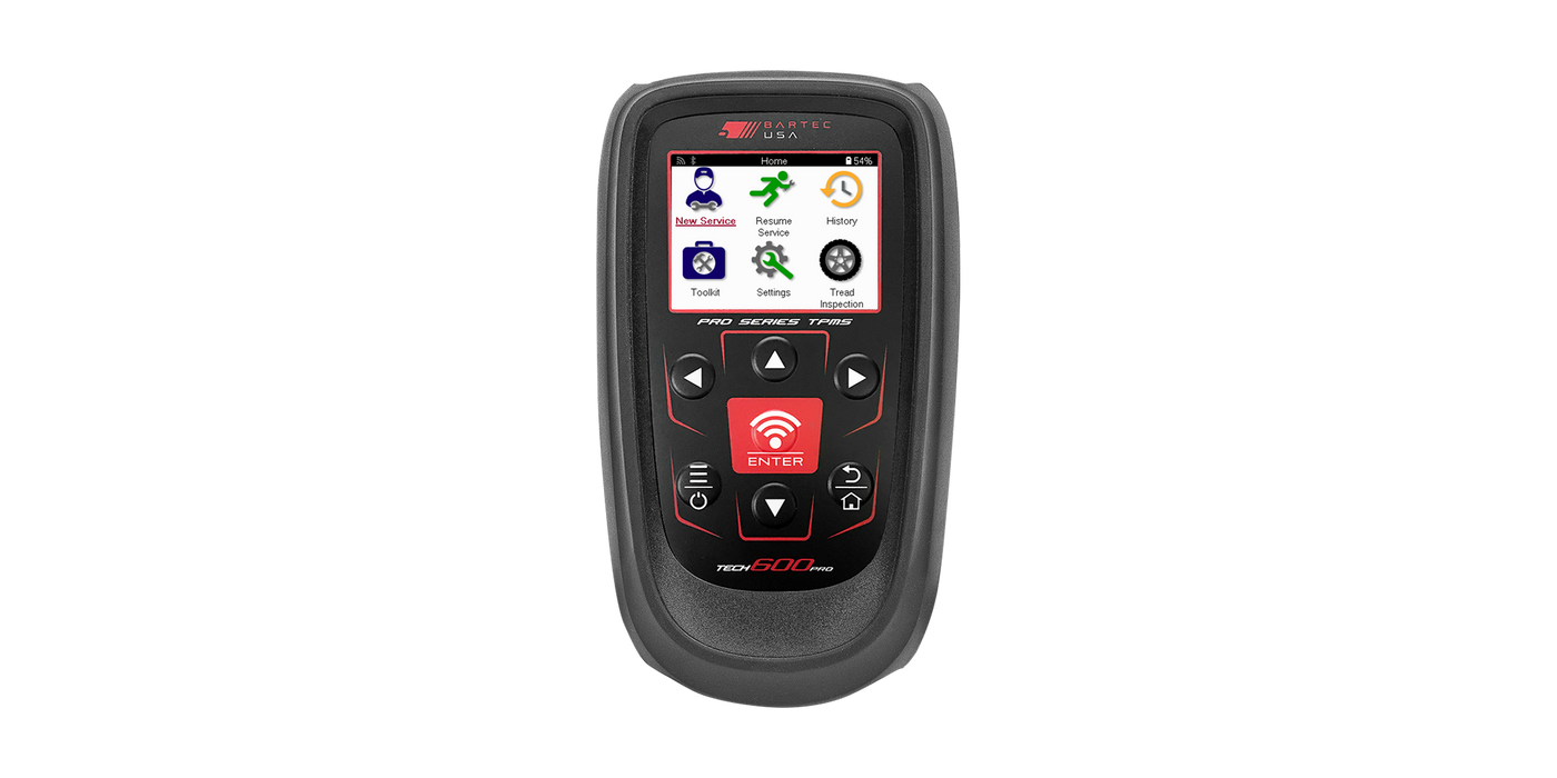 Bartec TECH600PRO professional TPMS tool on transparent presentation canvas