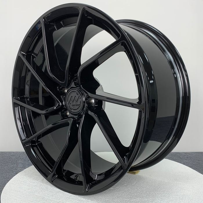 AW17 for Tesla Model 3/Y 19x9.5 Inch +35 Offset Forged Wheels Gloss Black