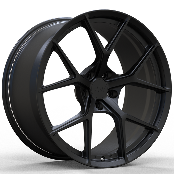 AW01 for Tesla Model S 19x9.5" +35 Front Satin Black