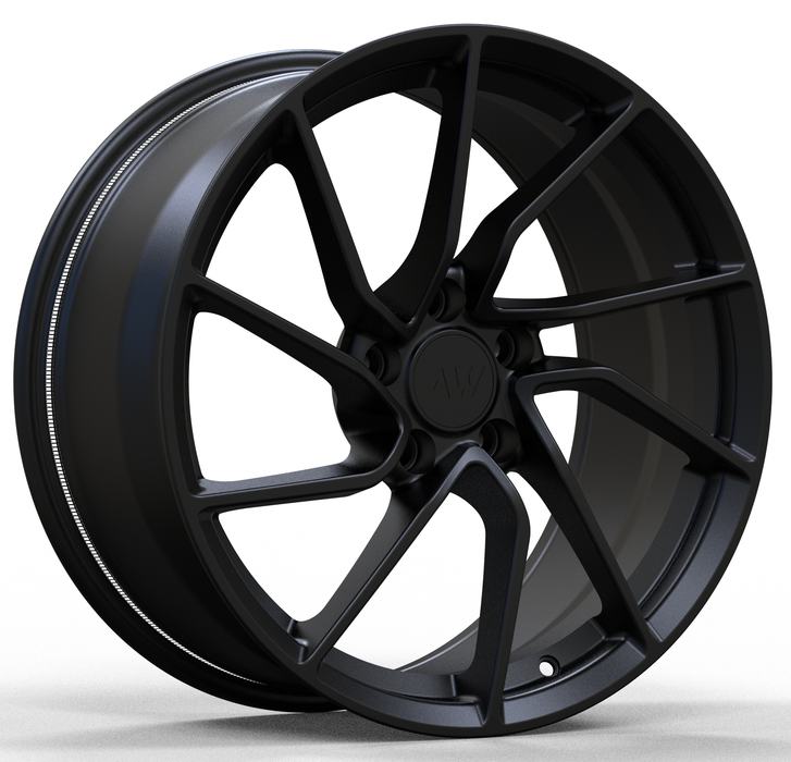 AW17 for Tesla Model 3/Y 19x9.5 Inch +35 Offset Forged Wheels Satin Black