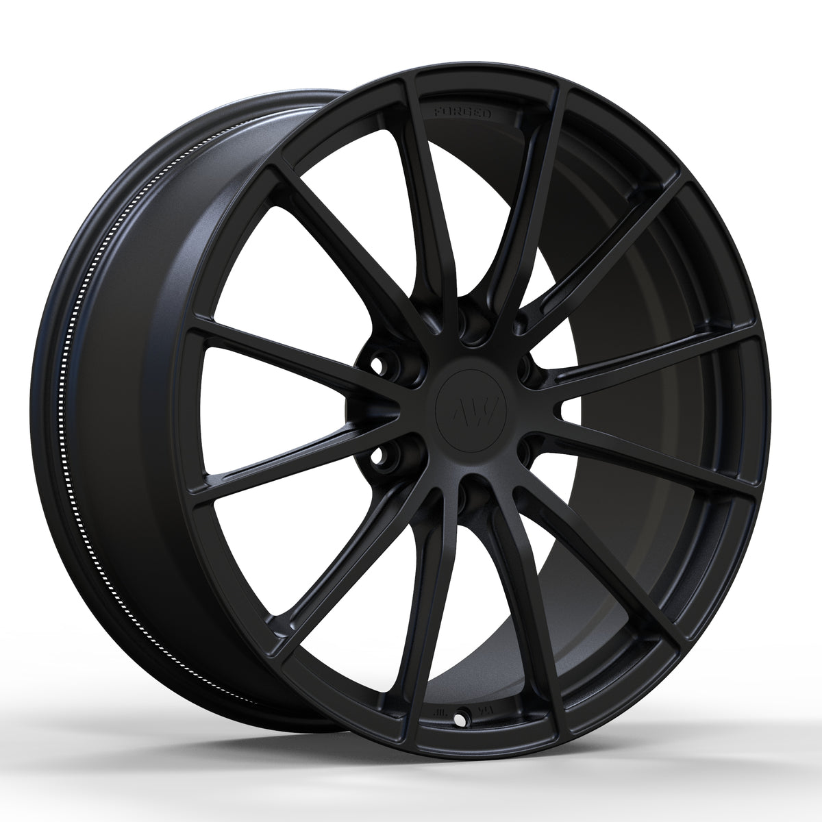 AWX for Tesla Cybertruck 20x9 Inch +52 Offset Forged Wheels Satin Black