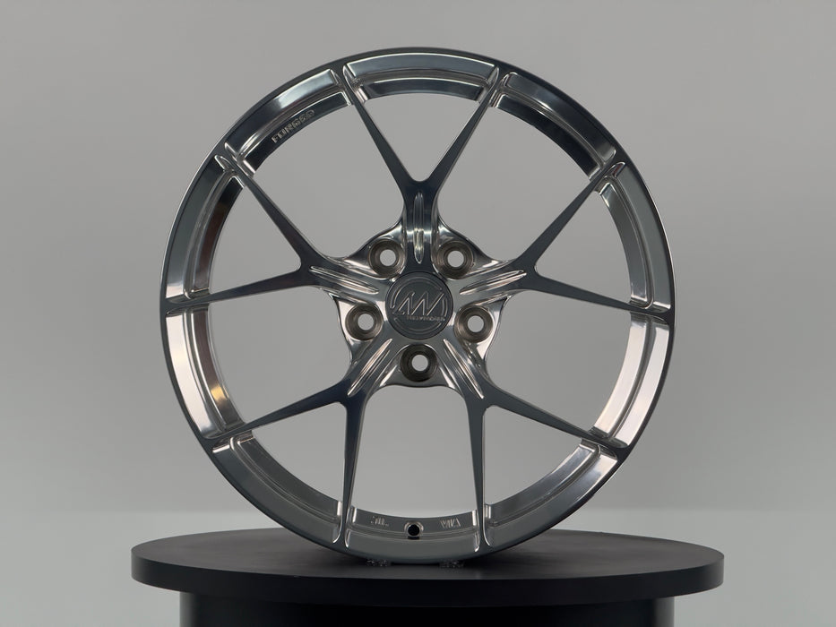 AWZZ 18"x8.5" Polished demo wheel for Tesla Model 3/Y — actual unit