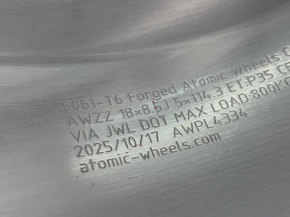 AWZZ 18"x8.5" Polished demo wheel for Tesla Model 3/Y — actual unit