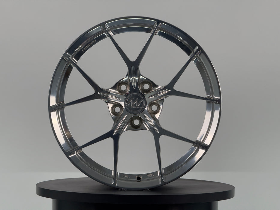 AWZZ 18"x8.5" Polished demo wheel for Tesla Model 3/Y — actual unit