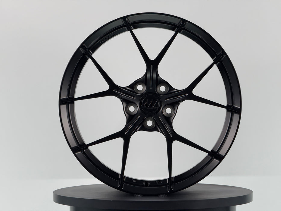 AWZZ 19"x9.5" Satin Black demo wheel for Tesla Model 3/Y — actual unit