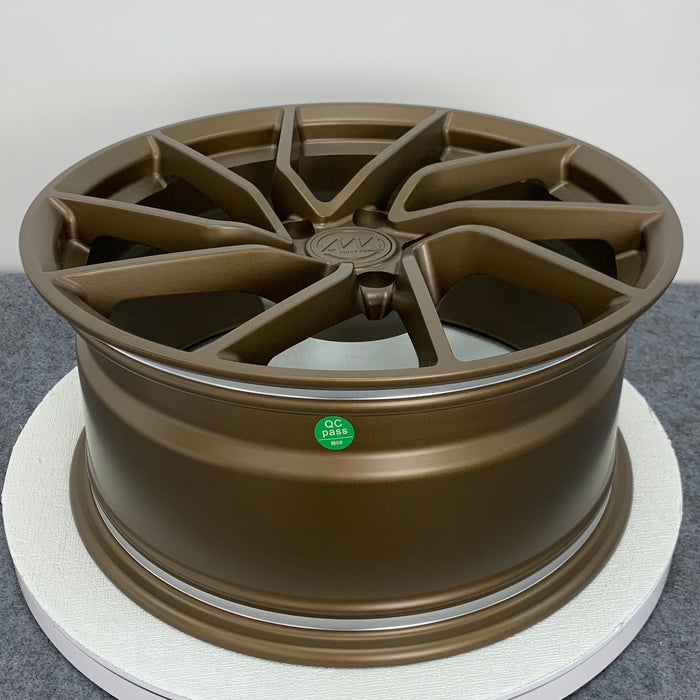 AW17 for Tesla Model 3/Y 18x8.5 Inch +35 Offset Forged Wheels Satin Bronze