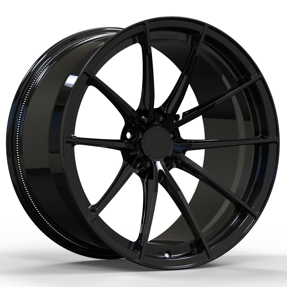 AWX for BMW M5/M8 20x9.5 Inch +22 Offset Forged Wheels Gloss Black