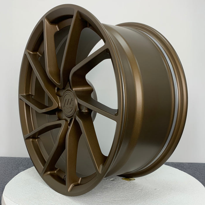 AW17 for Tesla Model 3/Y 18x8.5 Inch +35 Offset Forged Wheels Satin Bronze