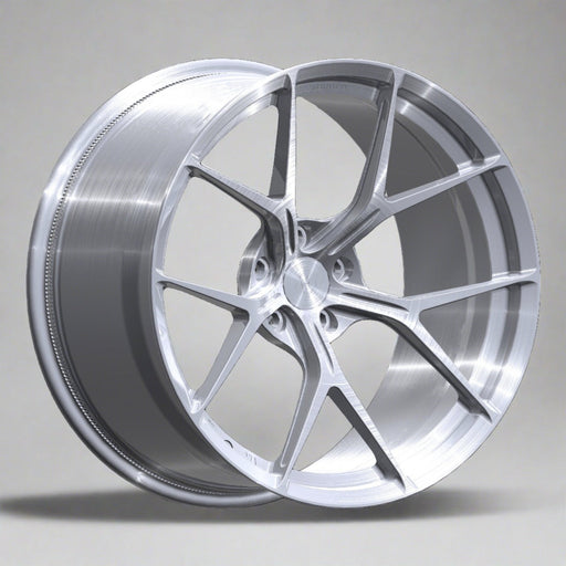 AWZZ for BMW M3 E90 19x10.5 Inch +22 Offset Forged Wheels Brushed Silver