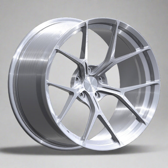 AWZZ for BMW M3 E90 19x10.5 Inch +22 Offset Forged Wheels Brushed Silver