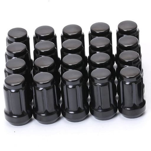 Titanium Closed GR5 Black Anti Theft Wheel Lug Nuts Set for Tesla (Model 3, Y, X, S) and Rivian R1T/R1S pack of 20pcs
