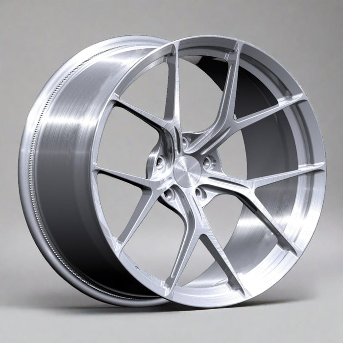 AWZZ Brushed Silver forged wheel render