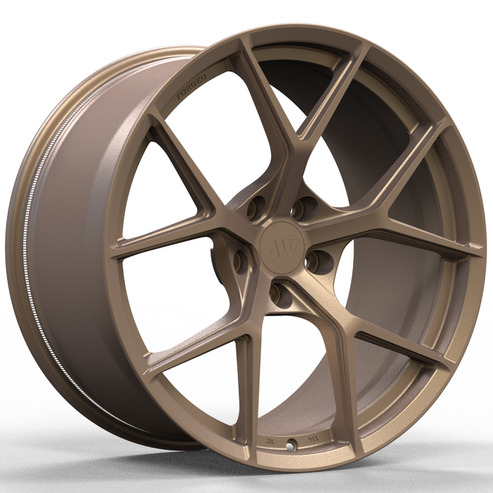 AW01 for Tesla Model S 21x10.5" +40 Rear Satin Bronze