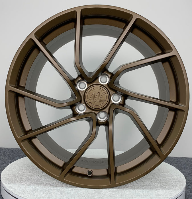 AW17 for Tesla Model 3/Y 18x8.5 Inch +35 Offset Forged Wheels Satin Bronze