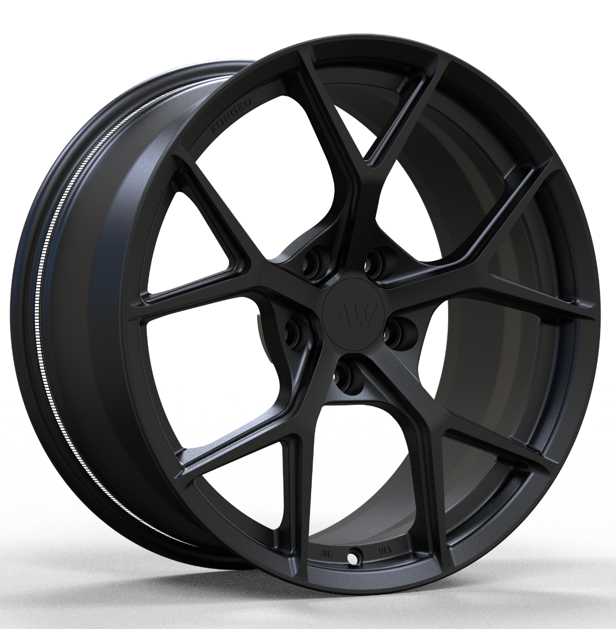 AW01 for Tesla Model 3/Y 19x8.5 Inch +35 Offset Forged Wheels Satin Black