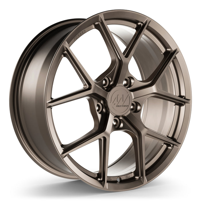 AW01 Forged Wheels for Rivian R1T/R1S 20" / 8.5" +45 / Satin Smoke Bronze render
