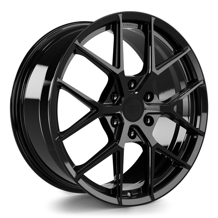 AW01 Forged Wheels for Tesla Cybertruck 20" / 9.0" +52 / Gloss Black render