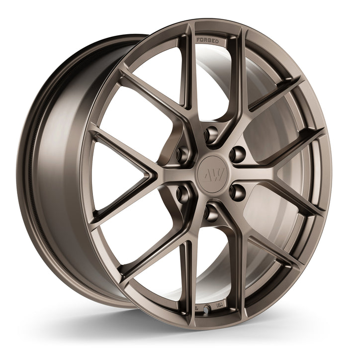 AW01 Forged Wheels for Tesla Cybertruck 20" / 9.0" +52 / Satin Smoke Bronze render