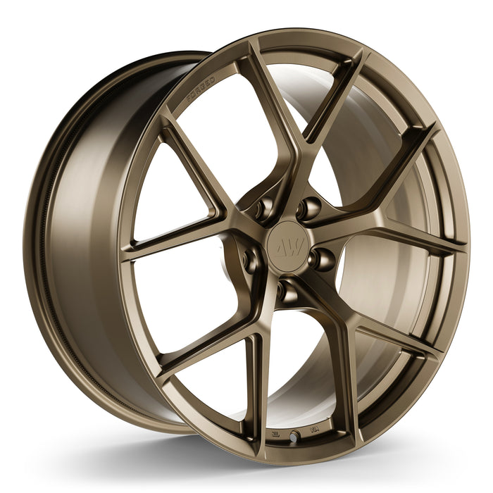 AW01 Forged Wheels for Tesla Model S/X 20" / 9.5" +35 / Satin Bronze render