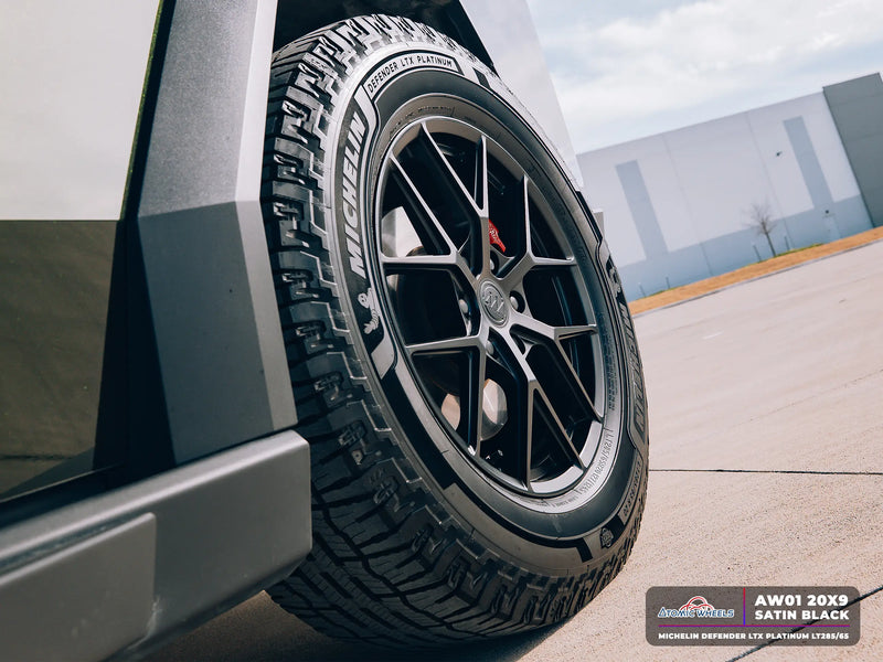 AW01 Forged Wheels for Tesla Cybertruck - 20" / 9.0" +52 / Satin Black