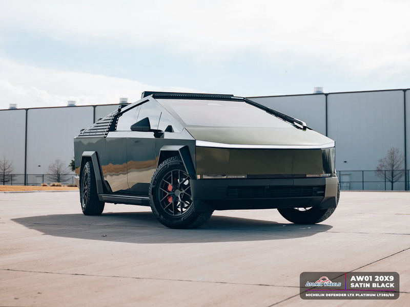 AW01 Forged Wheels for Tesla Cybertruck - 20" / 9.0" +52 / Satin Black