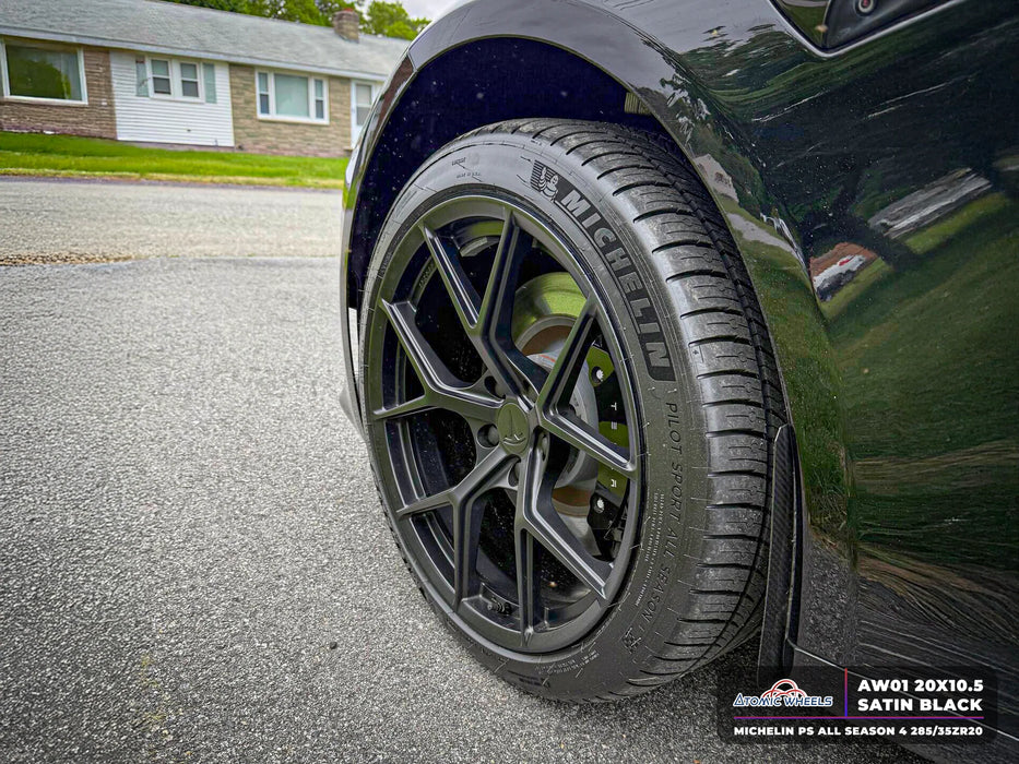 AW01 for Tesla Model S 20x10.5 Inch +40 Offset Forged Wheels Satin Black
