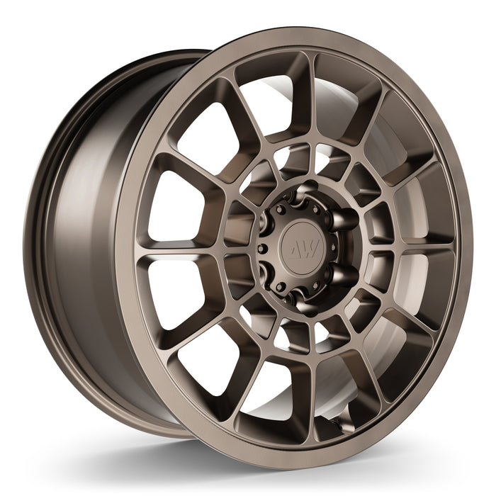 AW08 Forged Wheels for Tesla Cybertruck 20" / 9.0" +55 / Satin Smoke Bronze render